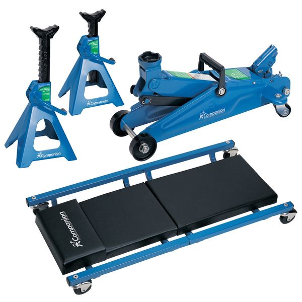 Companion 50183 2 Ton Floor Jack With Jack Stands Creeper