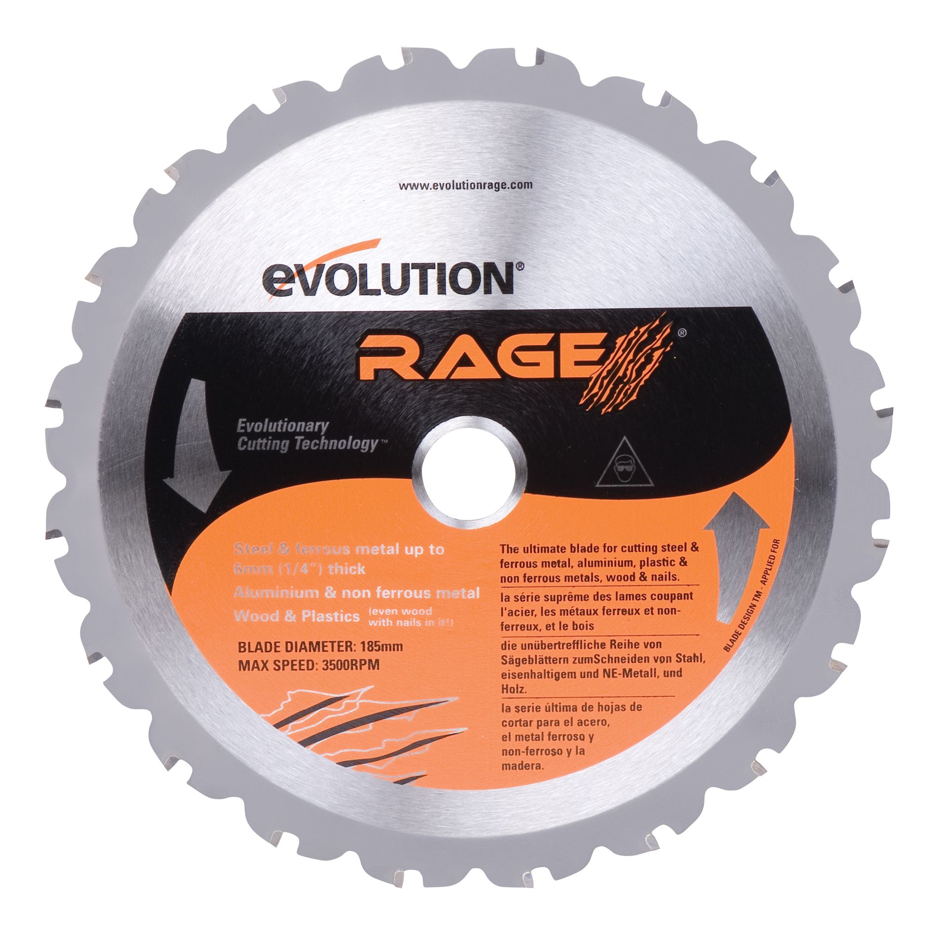 Evolution Rage 71/4 in. Professional Circular Saw Blade