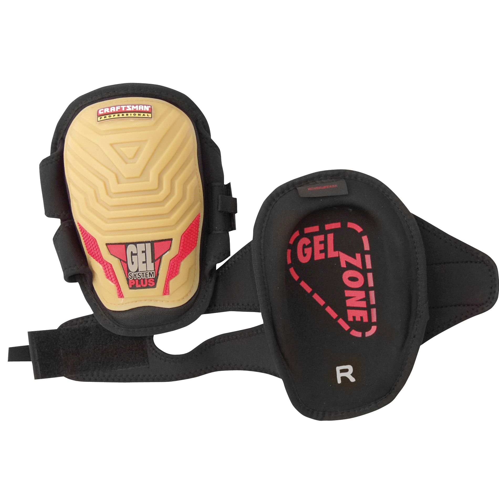 Craftsman Kneepads Gel Plus Gum Rubber Shell