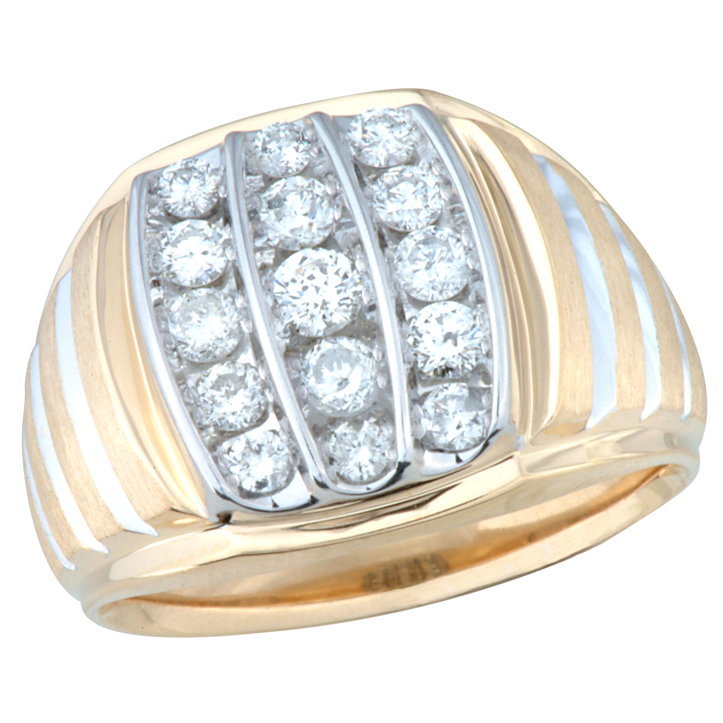1 ct. tw.* Diamond and Two-tone Gold Ring