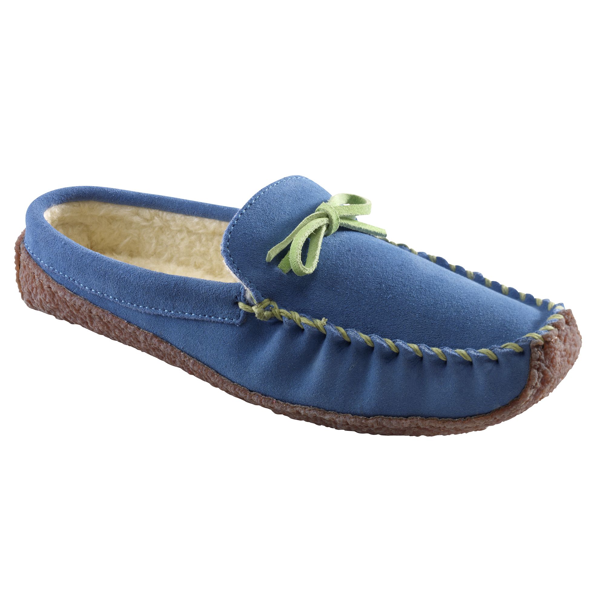 Lands' End Womens Suede Mule Slippers