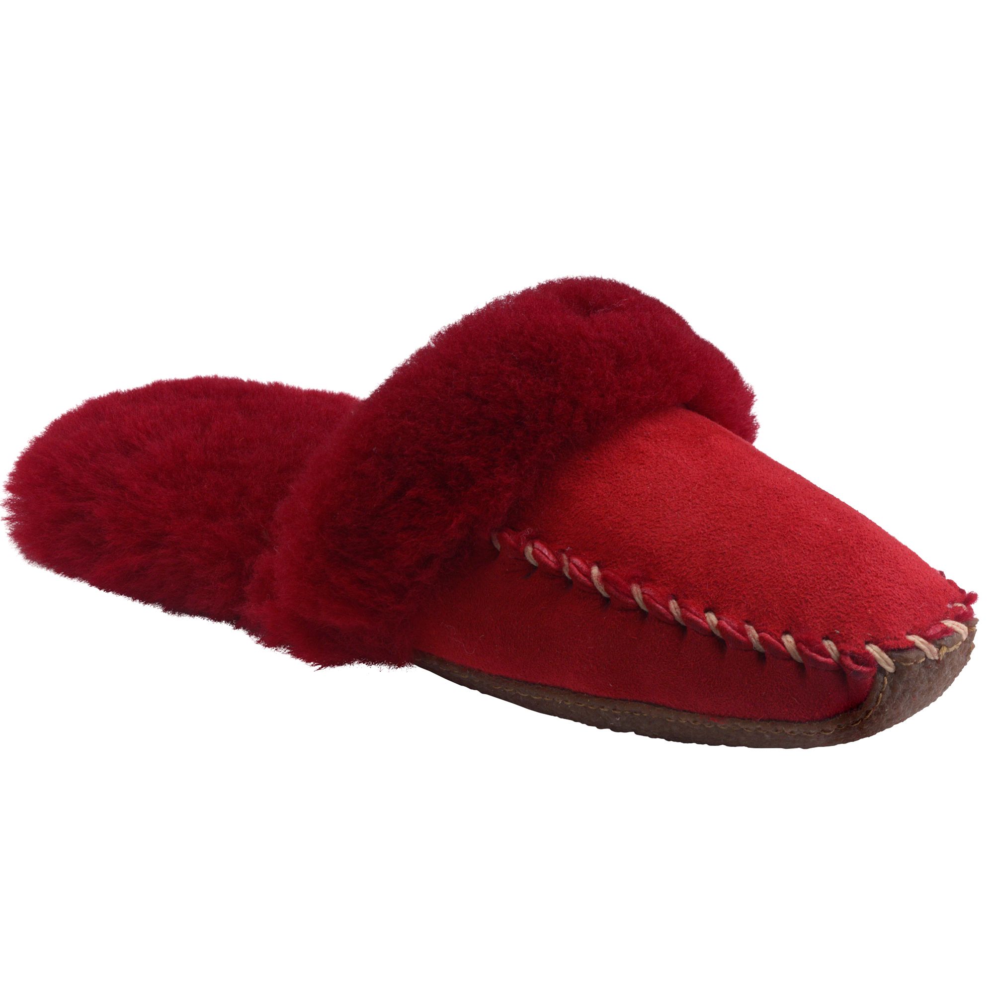 Lands' End Womens Shearling Mule Slippers
