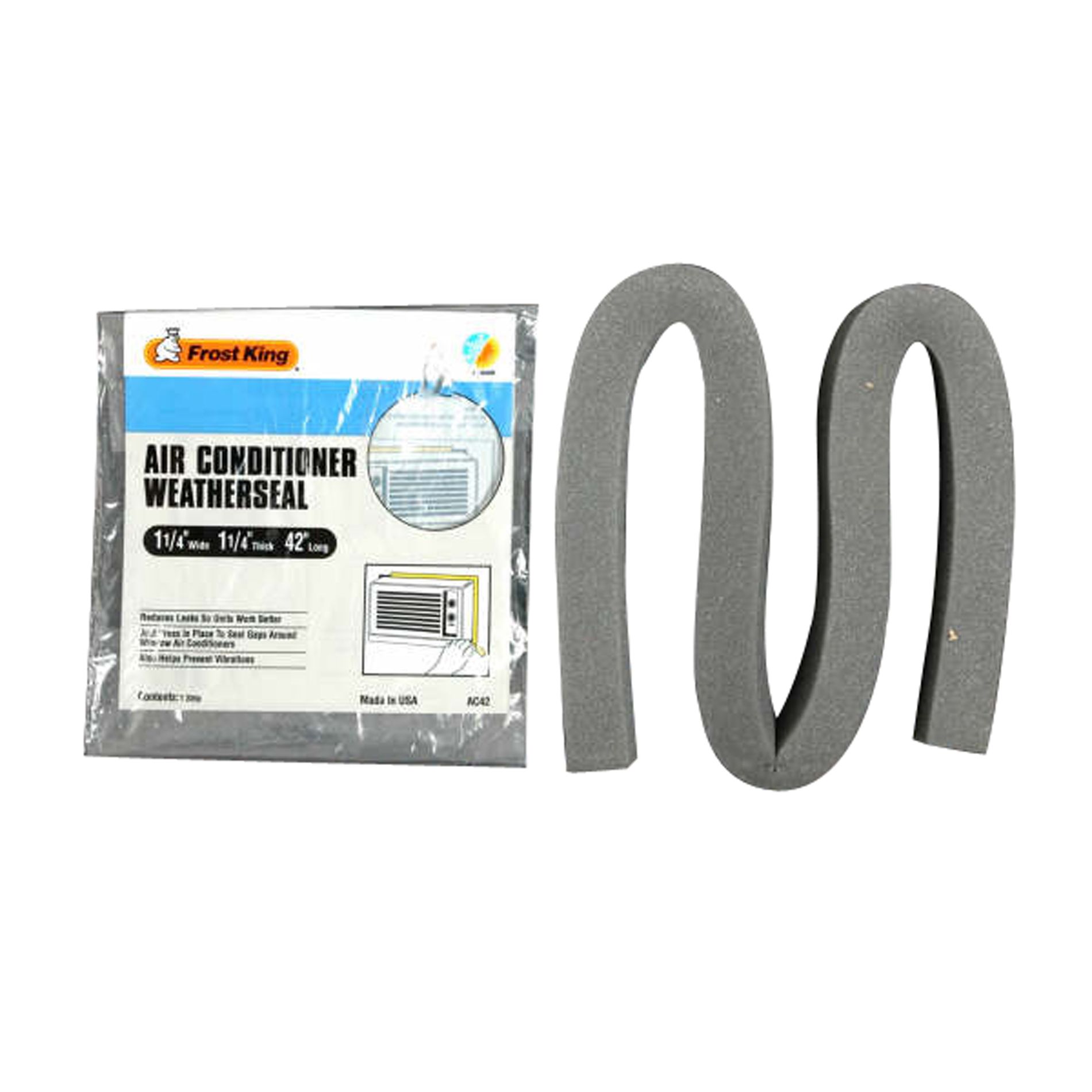 Frost King Air Conditioner Weatherseal, 11/4 in. x 42 in. Gray