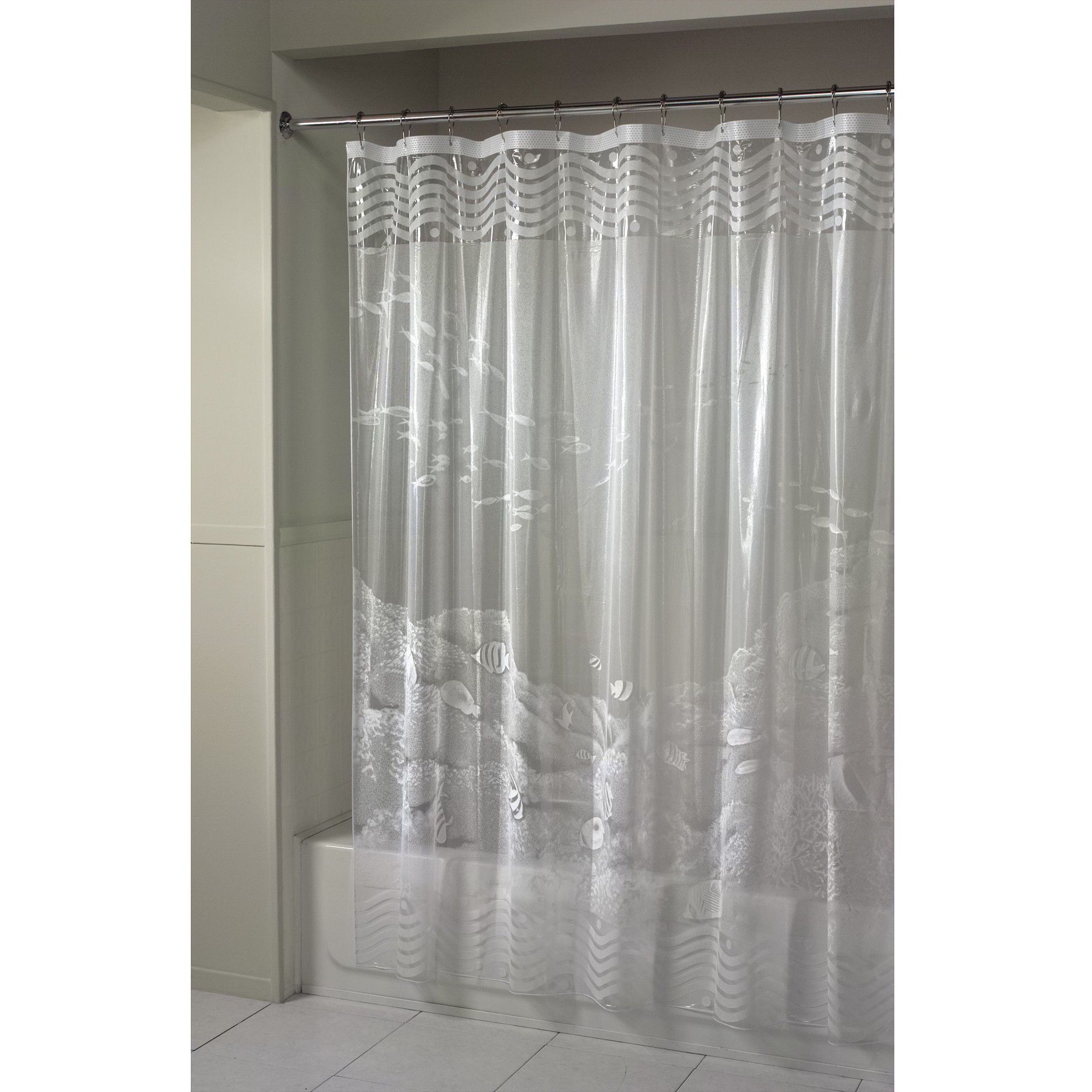 Essential Home Shower Curtain Barrier Reef Vinyl