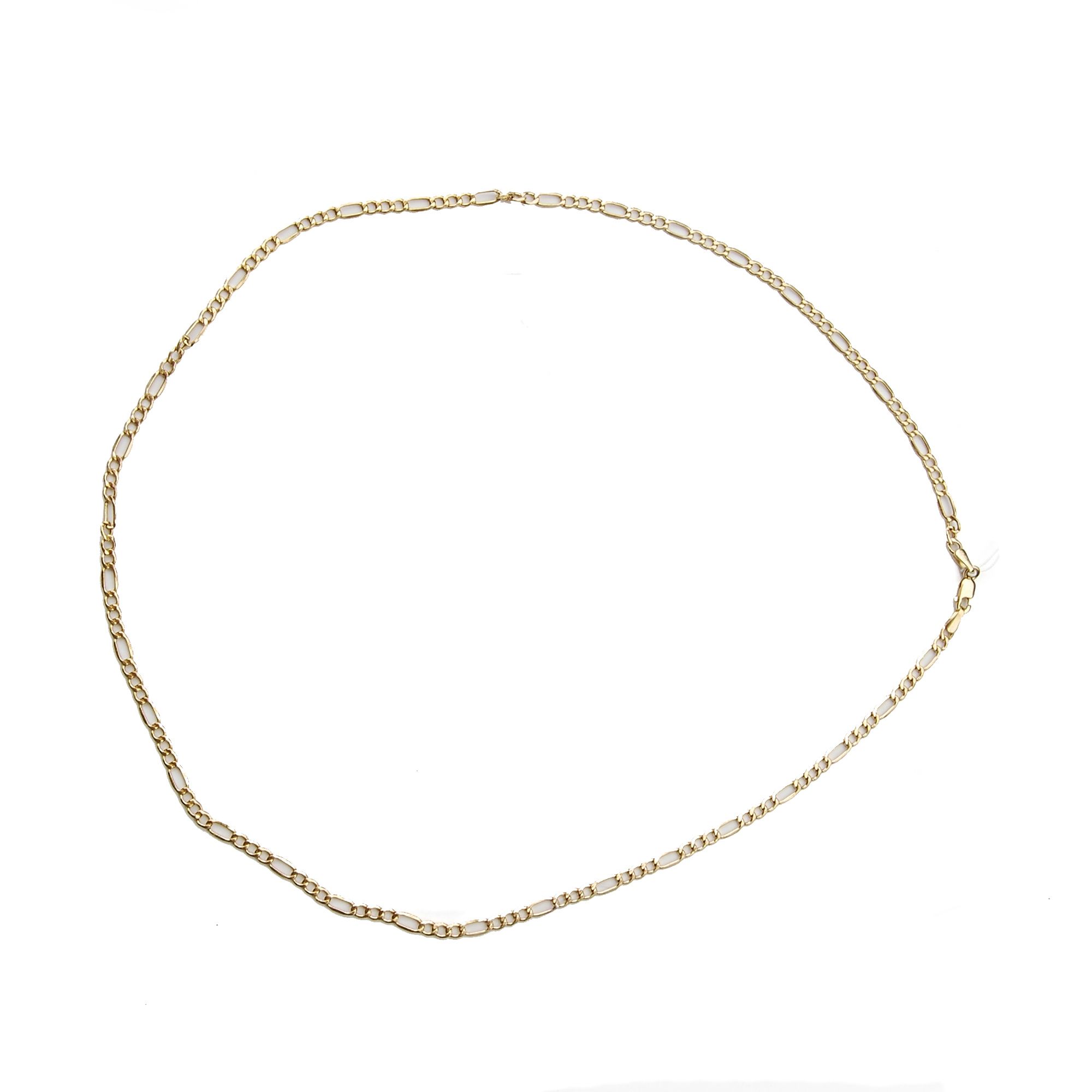 True Gold Yellow Gold Figaro Necklace 10kt 3.2mm