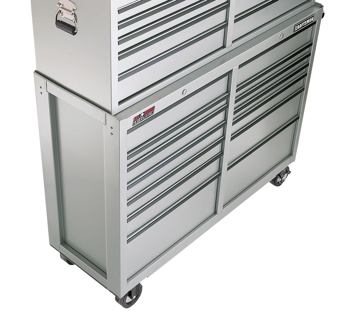 Craftsman 52 in. 14Drawer BallBearing Mobile Tool Cart Silver