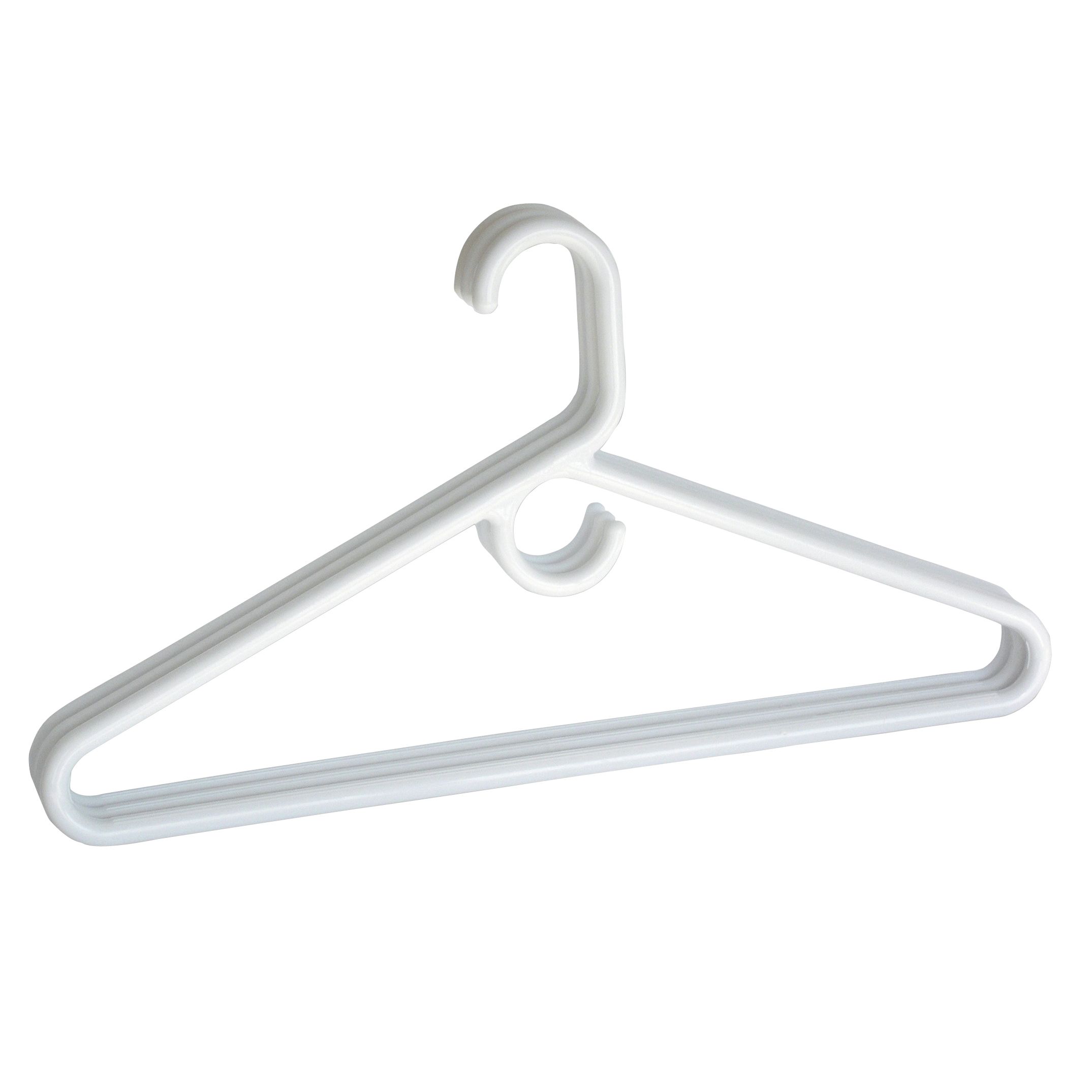 Essential Home Plastic Super Heavy Weight Tubular Hanger White 3 Pack