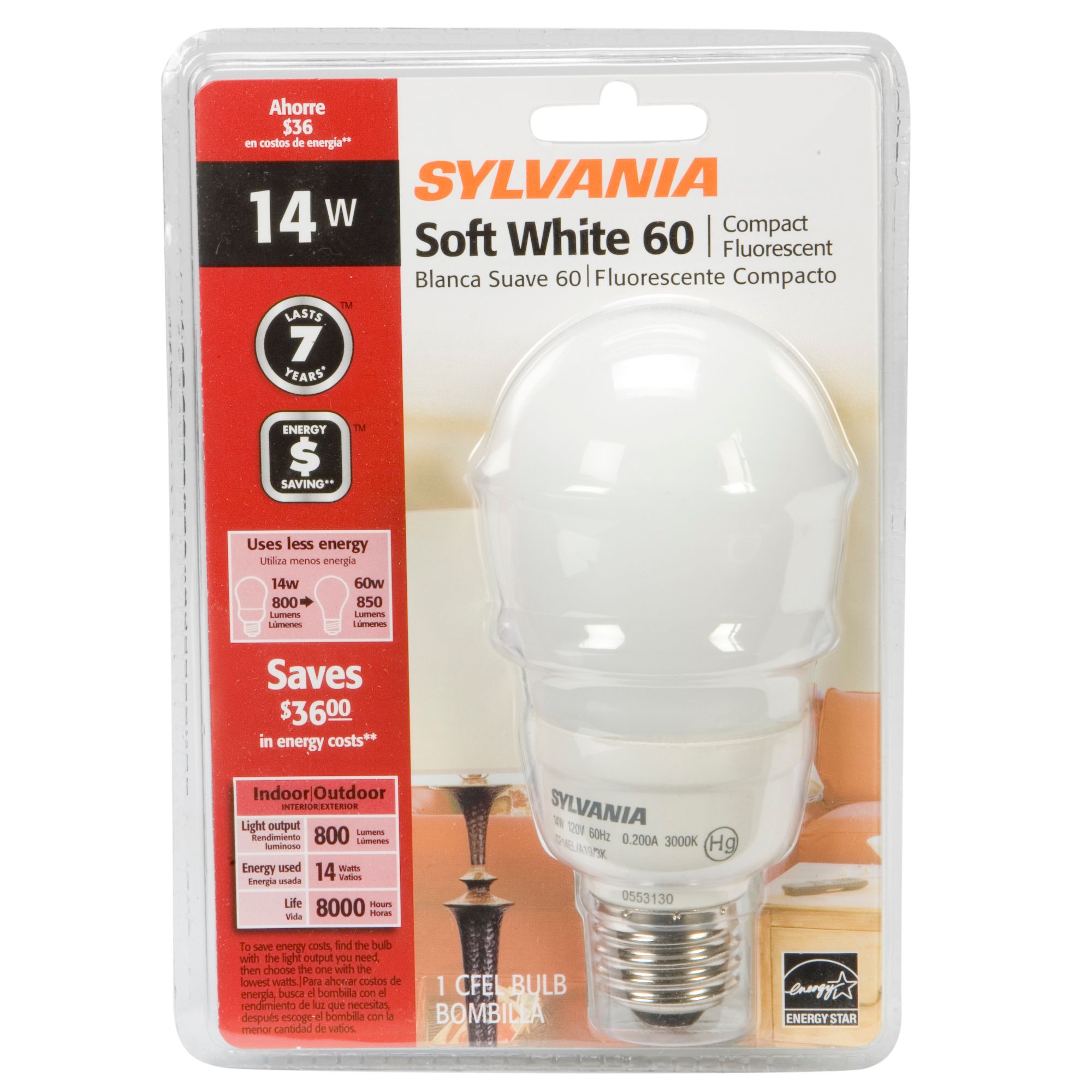 Sylvania 14W Compact Classic Fluorescent with A-line Cover