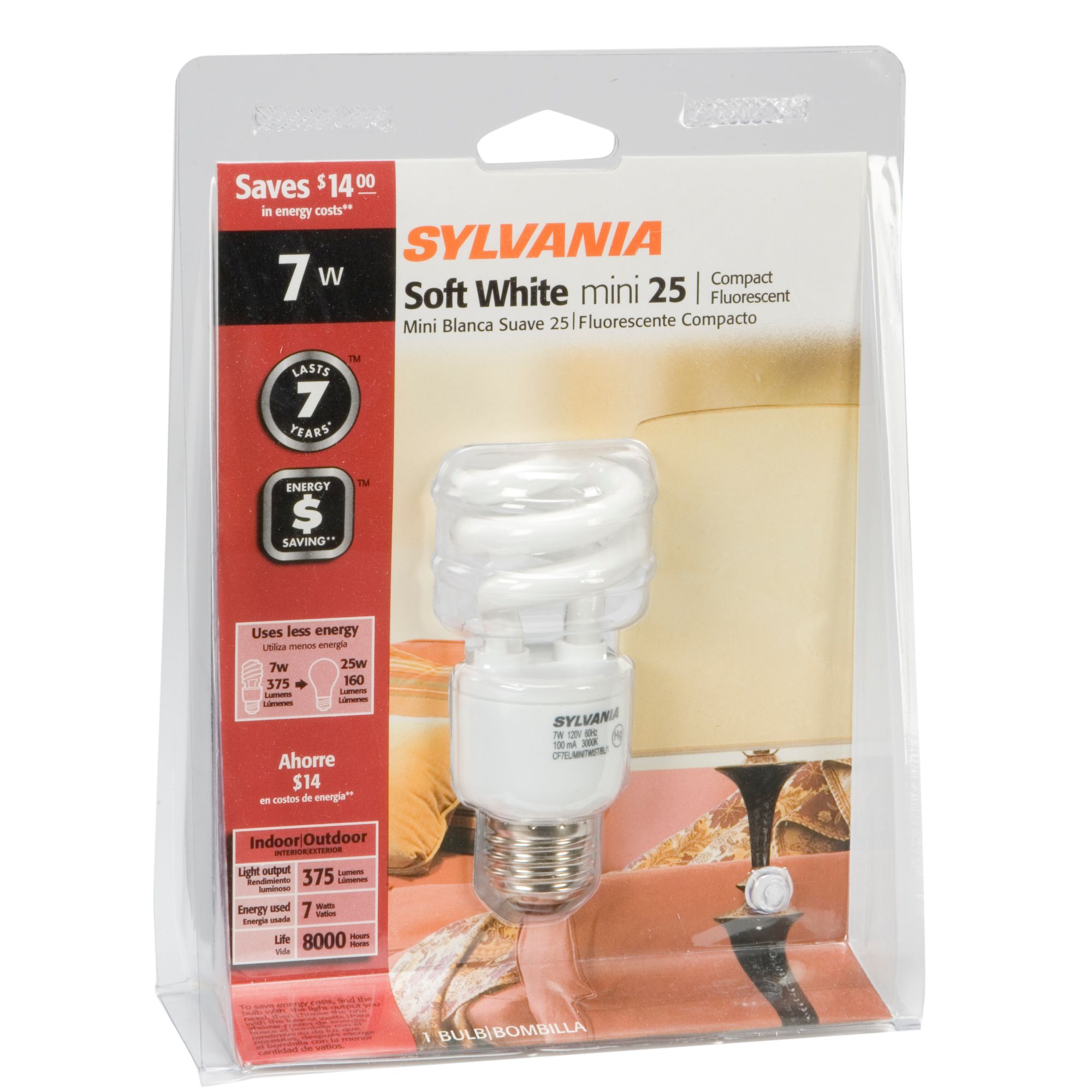 Sylvania 7W Minitwist Compact Fluorescent