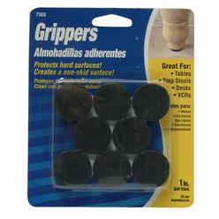 Soft Touch SoftTouch Self-Stick Non-Slip Surface Grip Pads - (16 pieces), 1" Round - Black (4738595N)