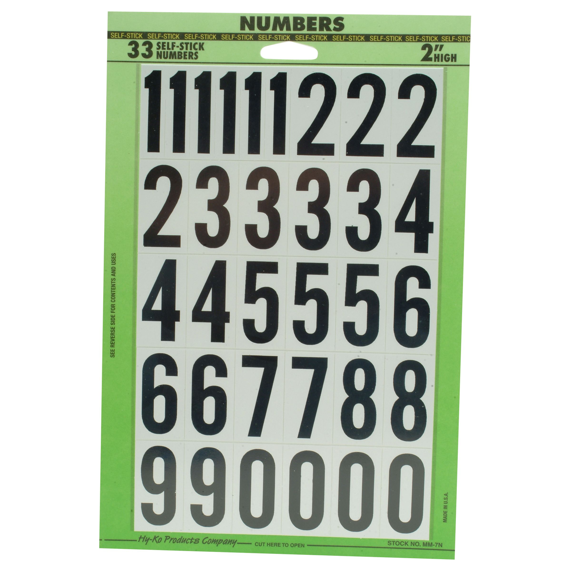 Hy-Ko Products Peel and Stick Numbers