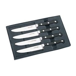 Mundial 5100 Series 4-Piece 5" Serrated-Edge Steak Knife Set, Black