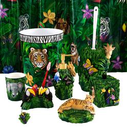 Essential Home Laurens Linens Tropical Rainforest Soap Dish-Bengal Tiger