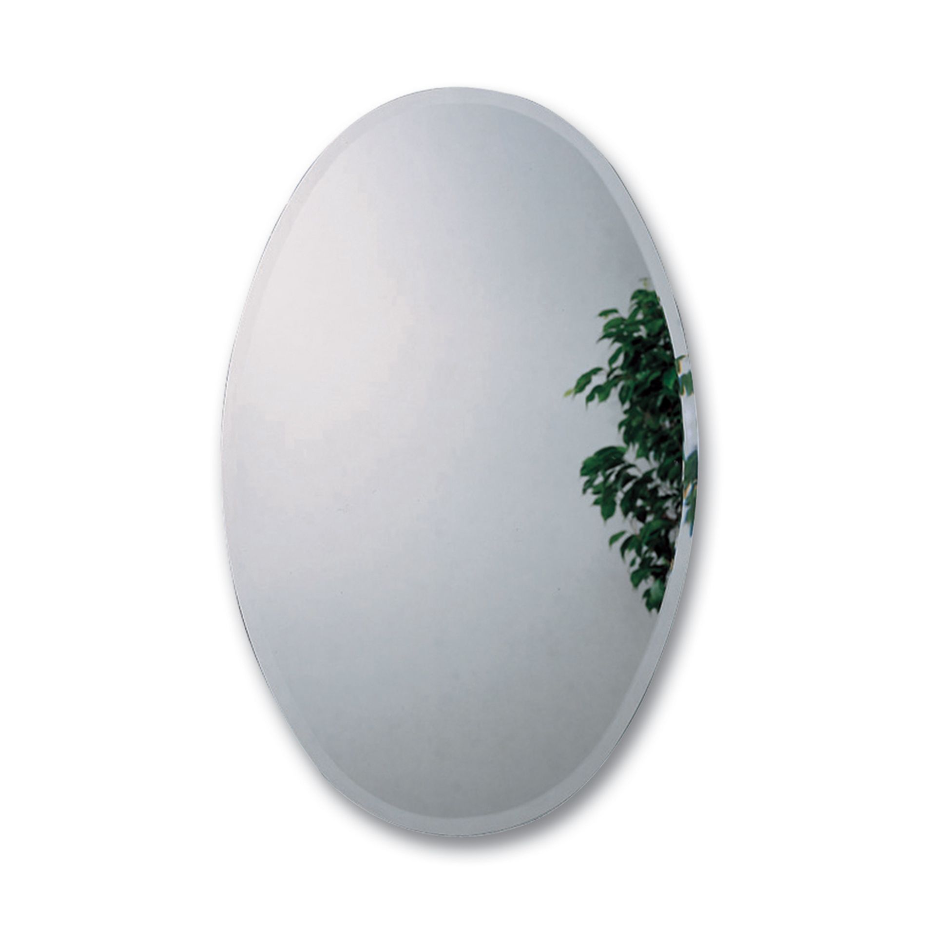Zenith Products 21 in. X 32 in. Oval Frameless Beveled Medicine Cabinet
