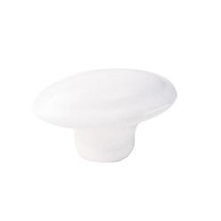 laurey 3501 mesa ceramic 1-3/8-inch maximum width oval knob, white