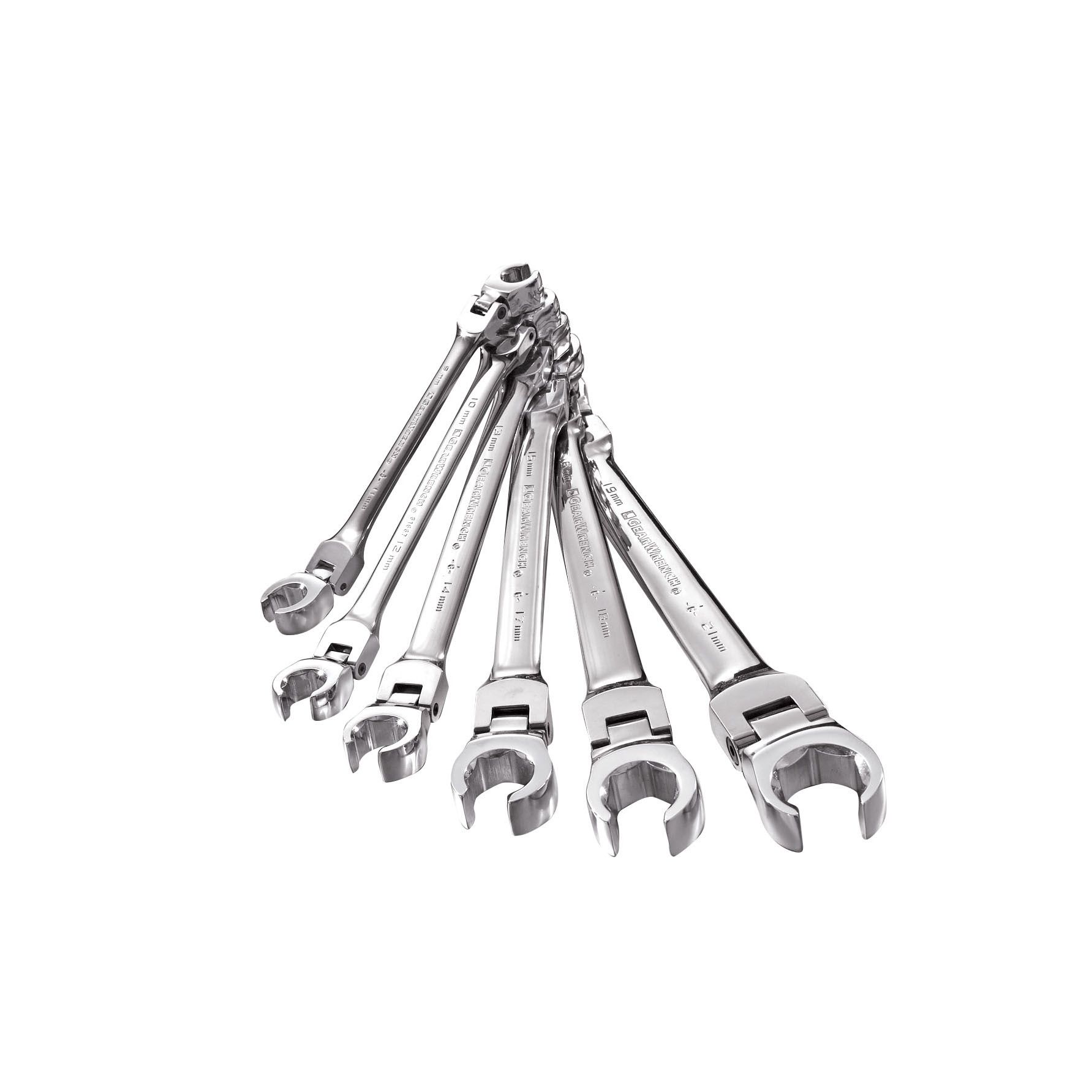 GearWrench 6 Pc. Flex Flare Nut Wrench Set, Metric