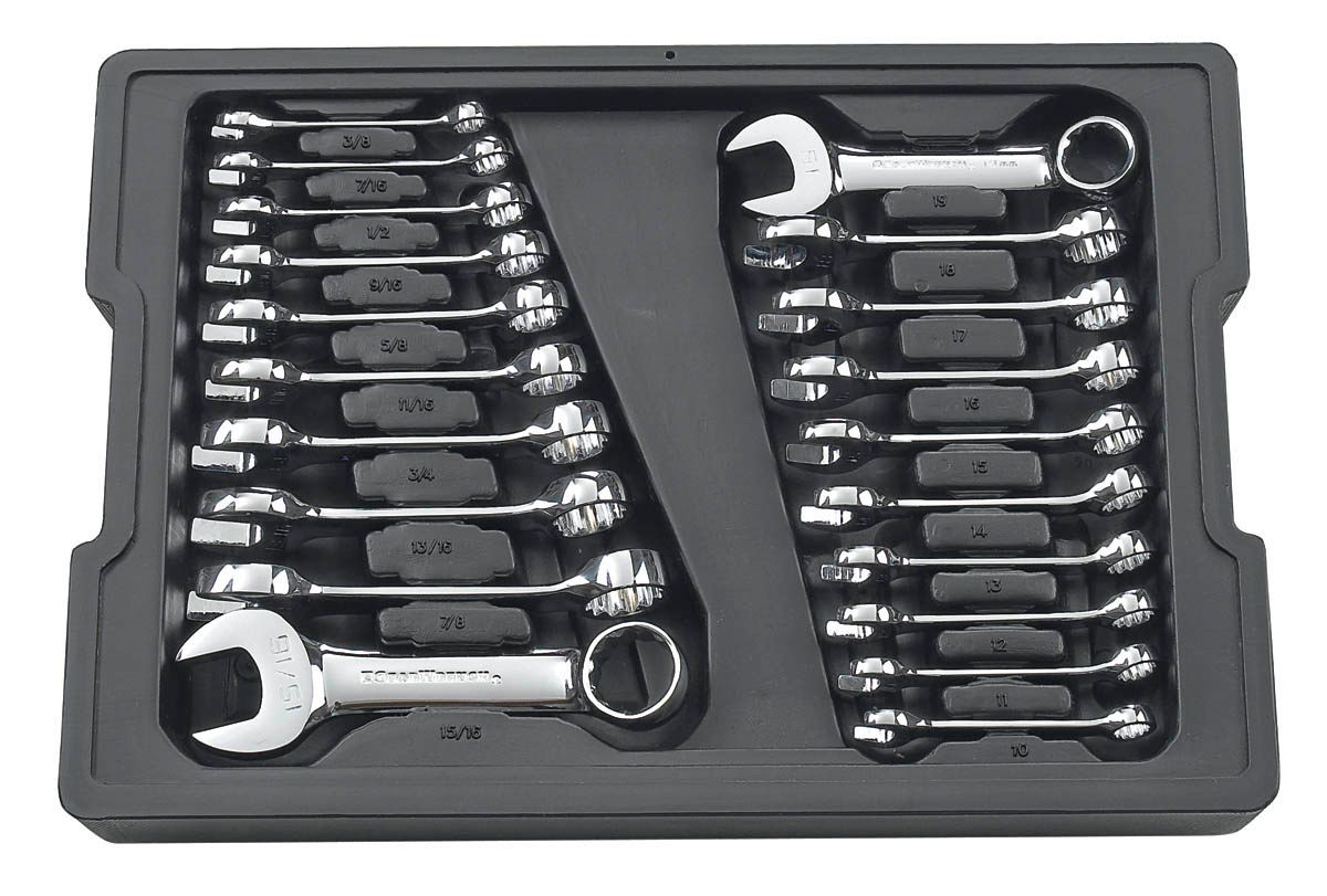 GearWrench 20 Pc. Stubby Combination Non-ratcheting Wrench Set SAE/Metric