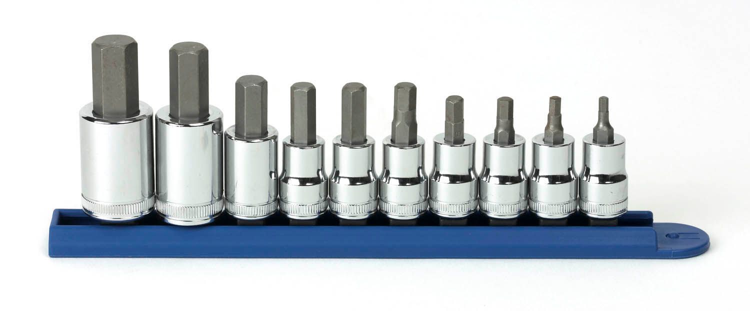 GearWrench 10 Pc. Metric Hex Bit Socket Set 3/8" and 1/2" Drives