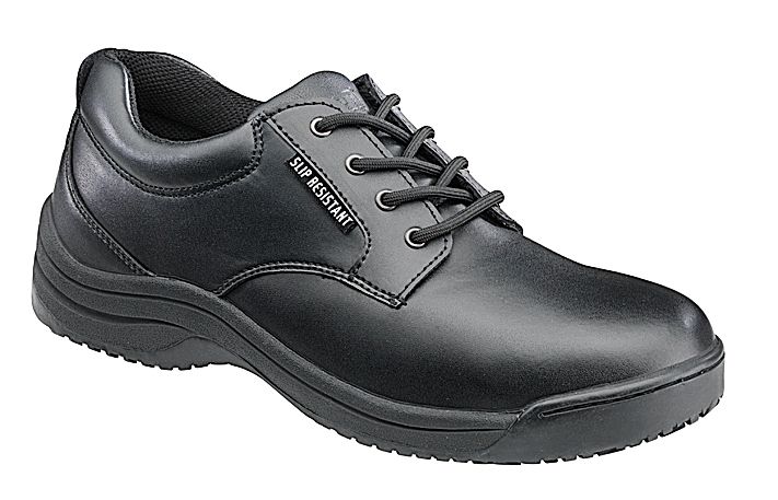 Skidbuster Women's Work Shoes Leather Slip-Resistant Oxford 05076 Black Wide Avail