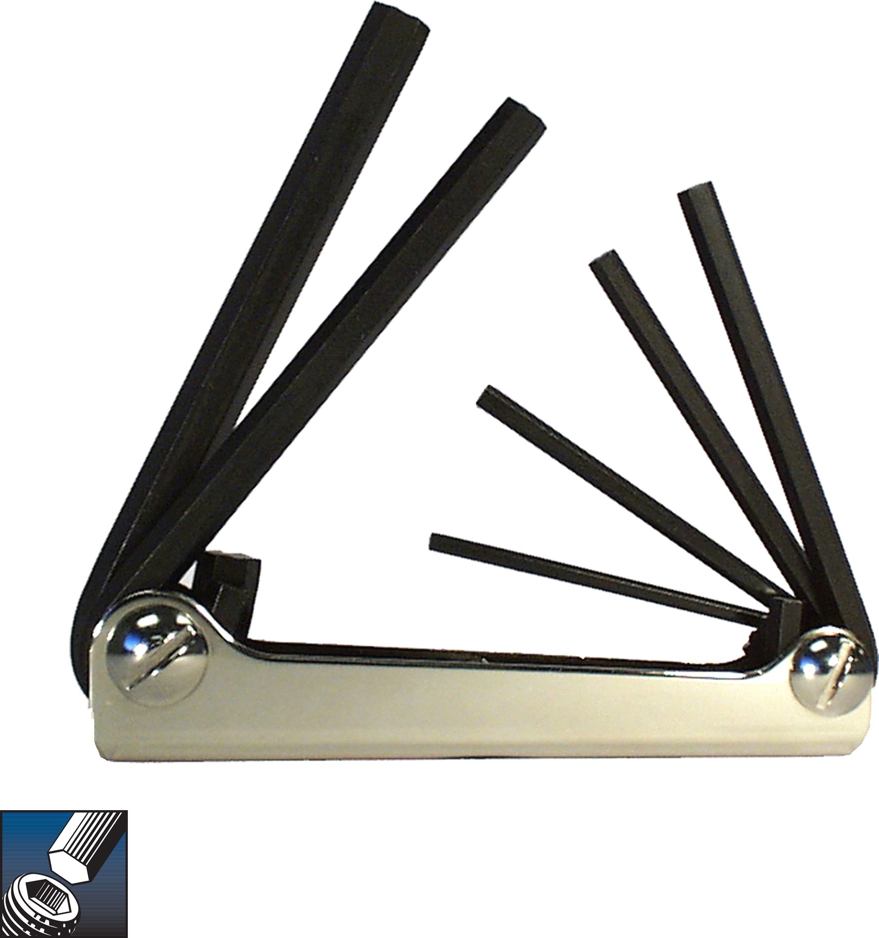 Eklind&#174 Fold-up Set, Hex Key Series, 6 keys: 3 to 10 MM & Classic Steel Handle