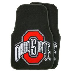FANMATS OHIO STATE BUCKEYES 2-PIECE CARPETED CAR MATS