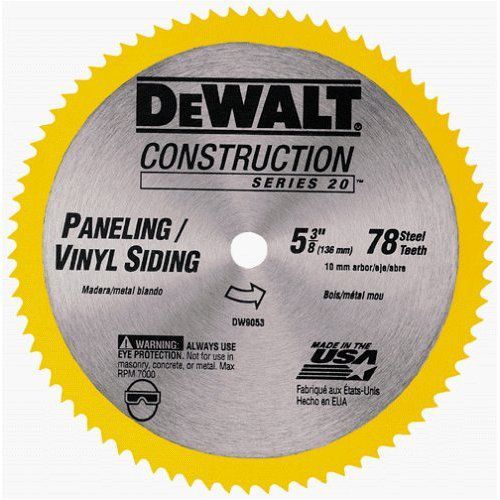DeWalt 5-3/8 in. 78T Steel Saw Blade (Vinyl/Paneling)