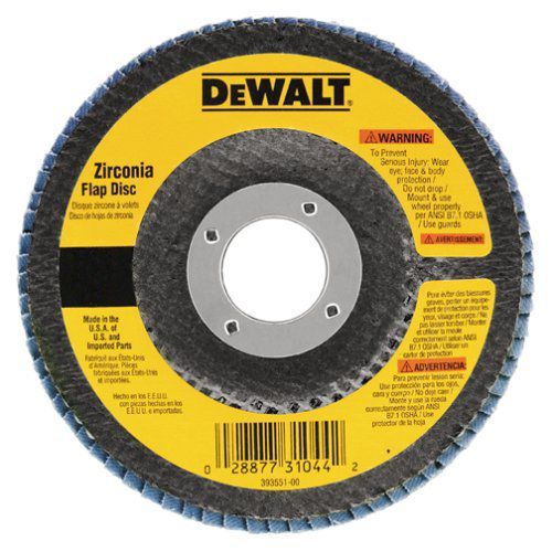 DeWalt 5 in. x 7/8 in. 80 Grit Zirconia Flap Disc
