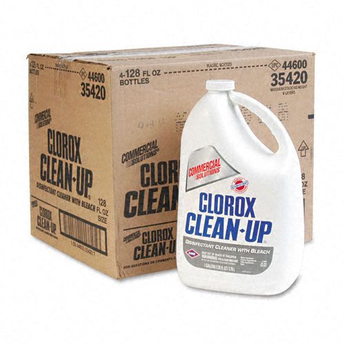 Clorox CLO35420CT Clean-Up Cleaner with Bleach, 128oz Bottle, 4/ct