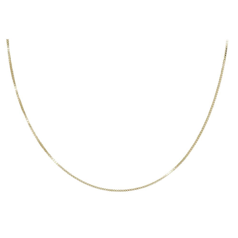 Box Chain Necklace. 10K Yellow Gold