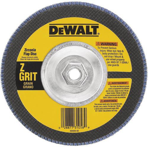 DeWalt 7 in. x 5/8 in. - 11 60 Grit Zirconia Flap Disc