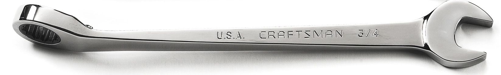 Craftsman 3/8 in. Full Polish Reversible Ratcheting 12 pt. Cross-Force Combination Wrench