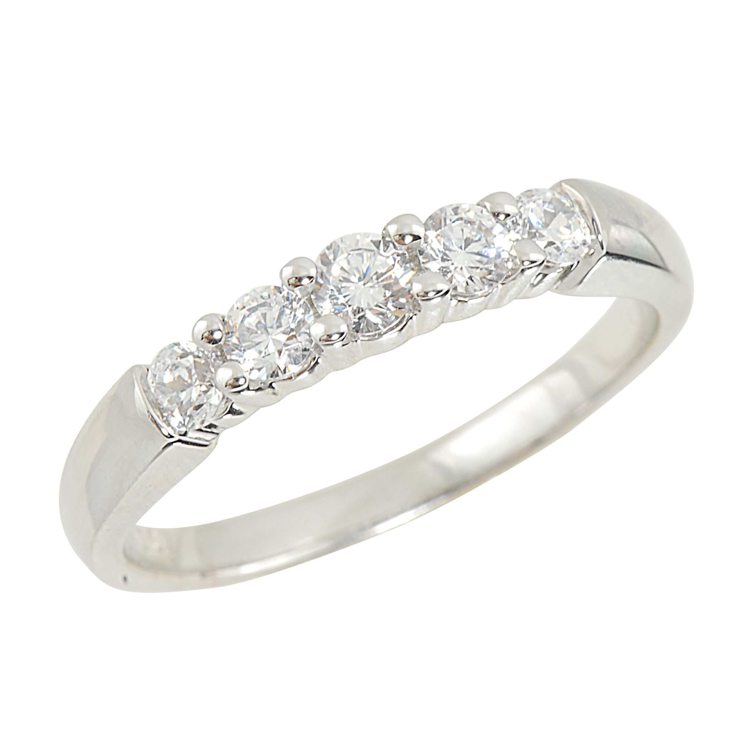 3/8 ct. t.w.* Round Diamond 5-Stone Anniversary Ring in 14k White Gold