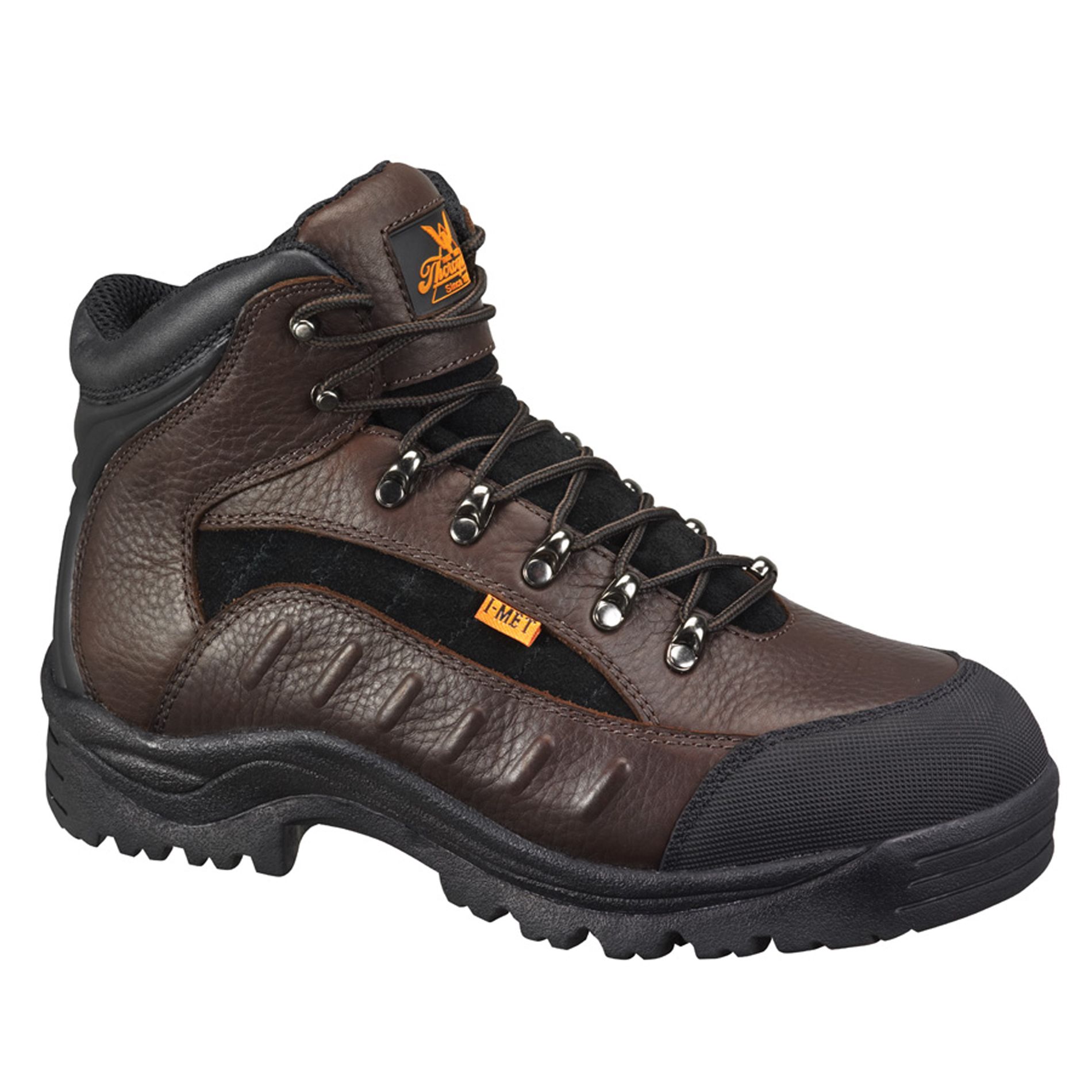 Thorogood Men's I-Met Guard 804-4312 Dark Brown Steel Toe Work Boots - Wide Width Available