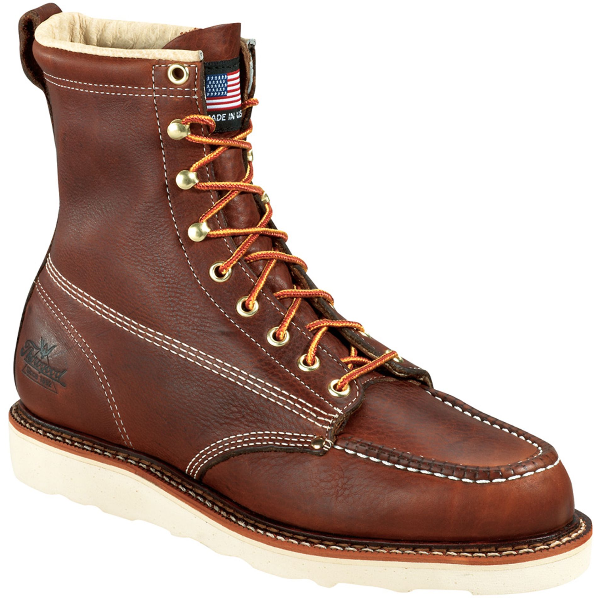 Thorogood Men's American Heritage 8" Soft Toe EH Work Boot 814-4201 - Brown