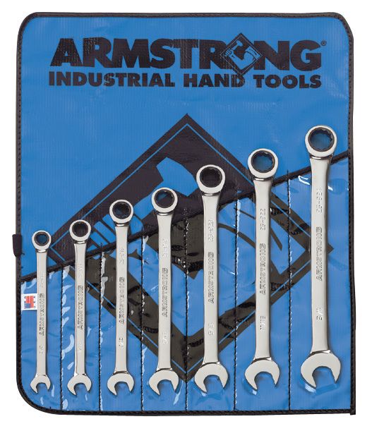 Armstrong 7 pc. Combination Ratcheting Wrench Set with Roll Pouch