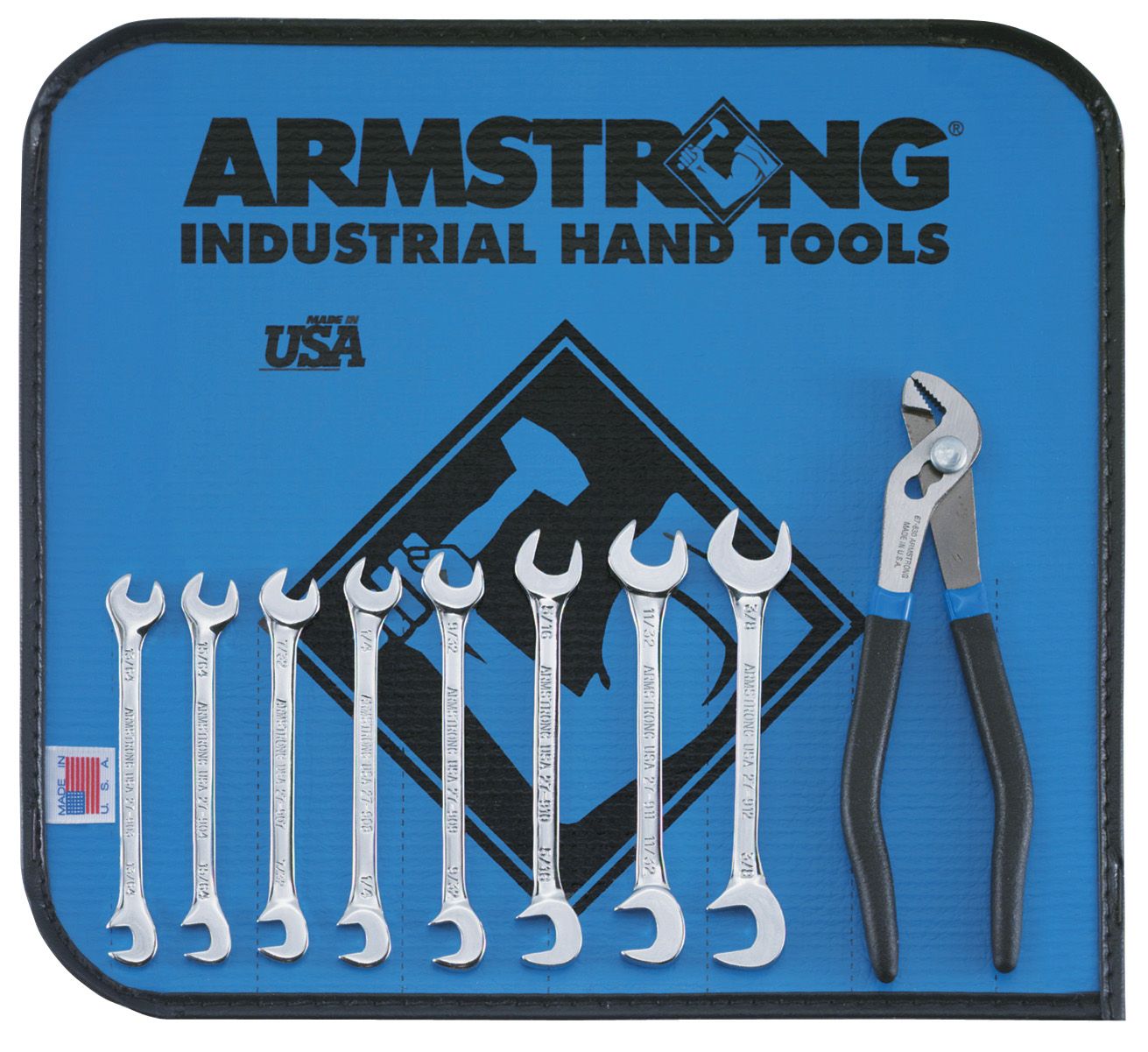 Armstrong 9 pc. Full Polish 15&deg; and 80&deg; Ignition Wrench Set