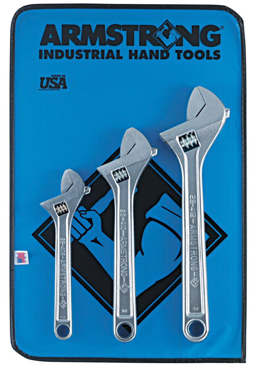 Armstrong 3 Pc. Chrome Adjustable Wrench Set