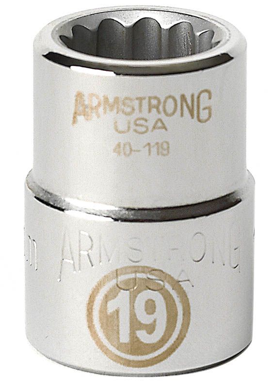 Armstrong Tools 22 mm socket, 12 pt. 3/4 in. drive