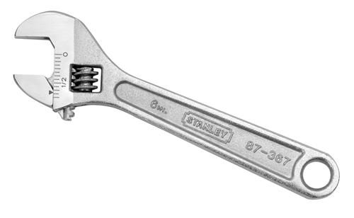 Stanley 6 in. Adjustable Wrench -Chrome Vanadium Steel -Chrome Finish