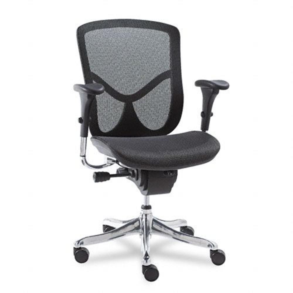 Alera EQ Series Ergonomic Mid Back Mesh Chair, Aluminum