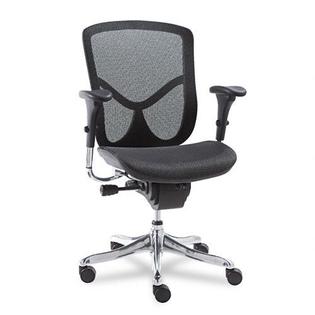 Alera Eq Series Ergonomic Mid Back Mesh Chair Aluminum