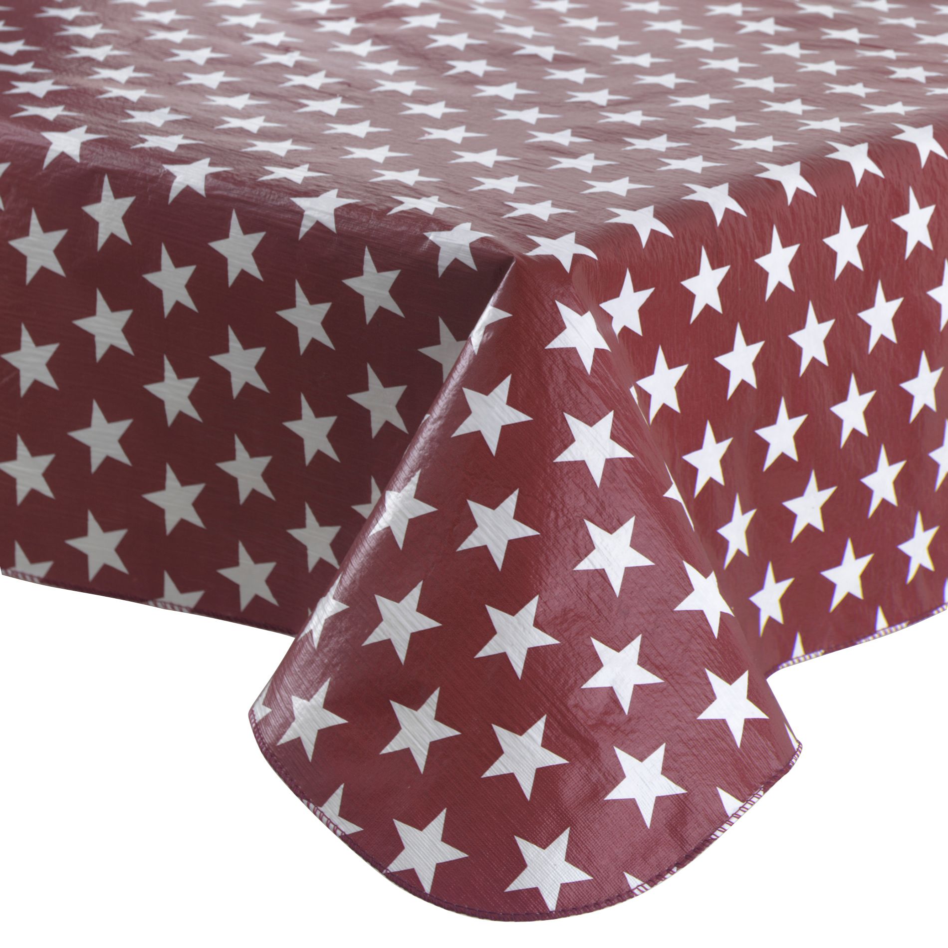 Backyard Party Americana Red with Stars Vinyl Tablecloth