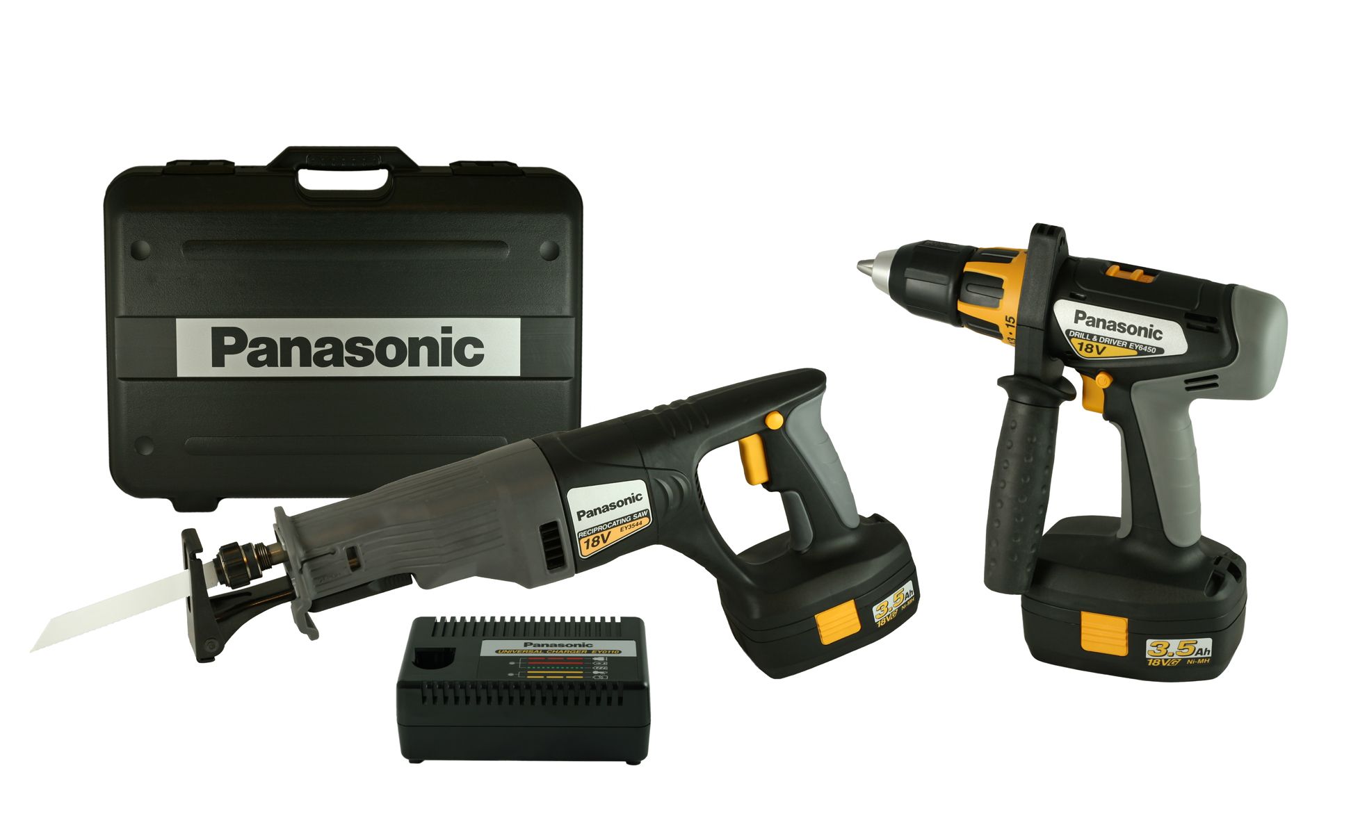 Panasonic CLOSEOUT! EYC150GQKW 2-pc 18-volt Cordless Reciprocating Saw/Drill-Driver Kit