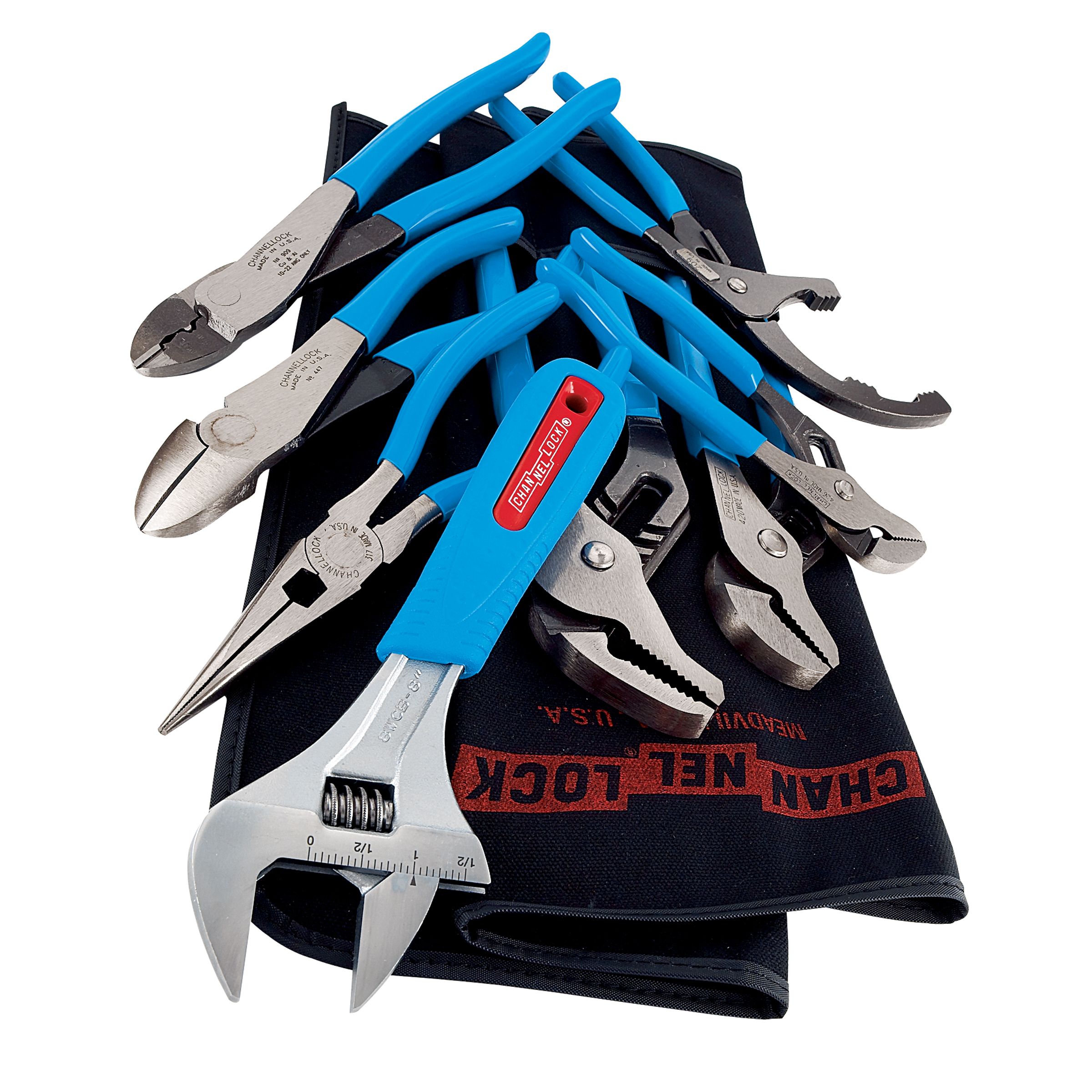 Channellock 8-piece Tool Set in a Canvas Tool Roll