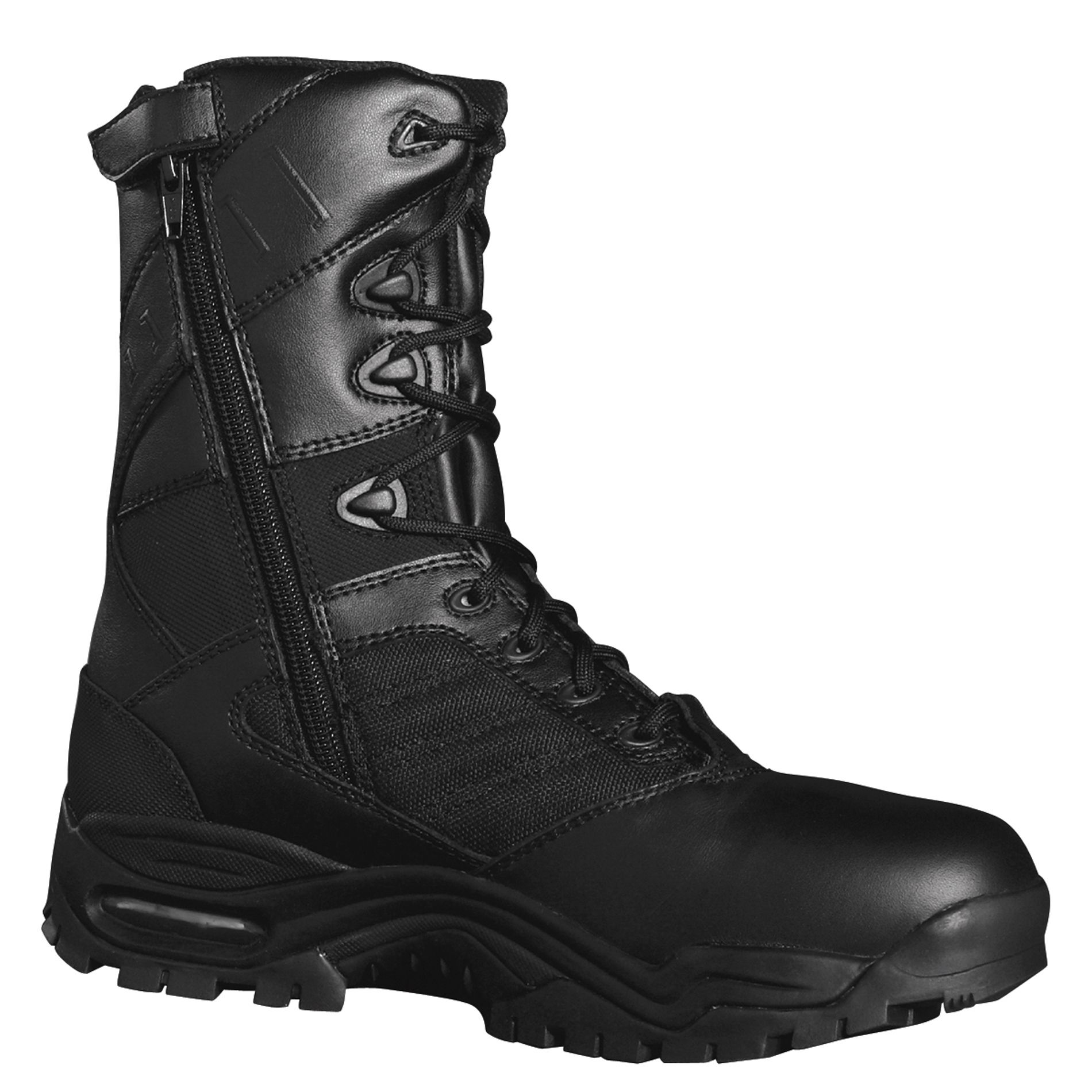 Ridge Footwear Men's 8" Ultimate Leather Waterproof Soft Toe Tactical Boot 09000 Wide Width Available - Black