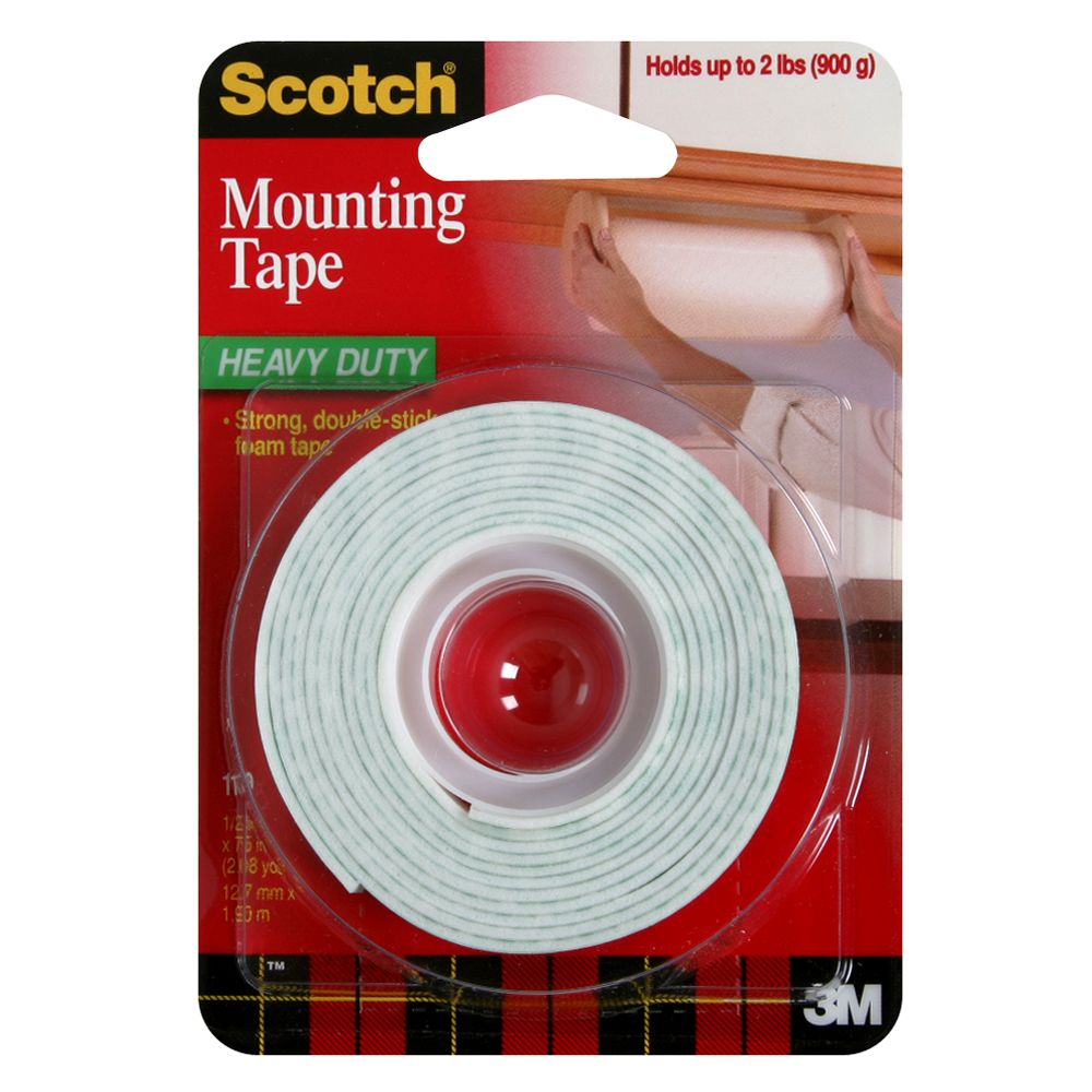 Scotch Indoor Mounting Tape,12-in x 75-in, White,1-Roll (110): Masking  Tape: : Tools & Home Improvement