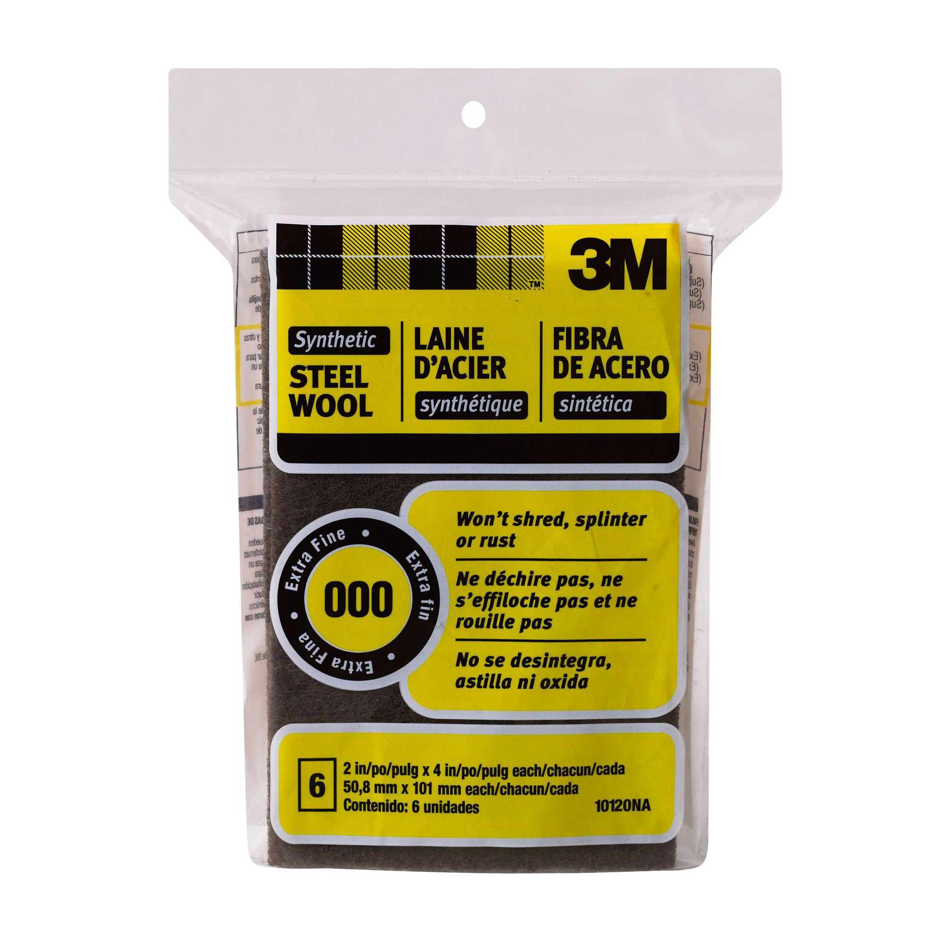 3M SYNTHETIC STEEL WOOL 000 EXTRA FINE