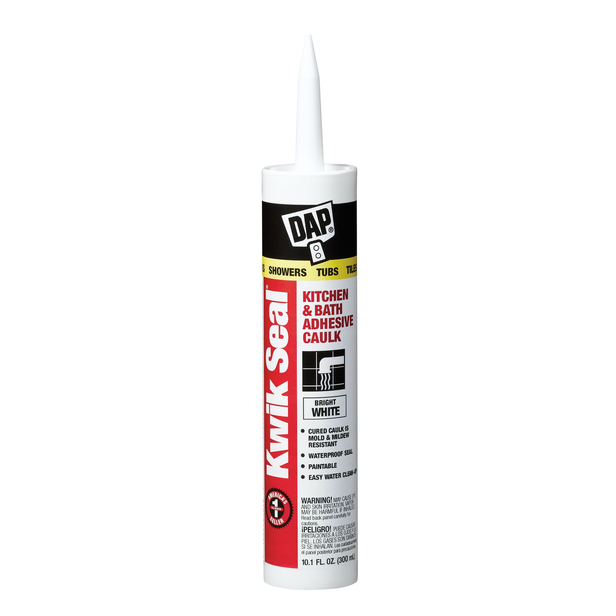 Dap KWIK SEAL® Tub & Tile Adhesive Caulk, White 10.1 fl. oz Shop