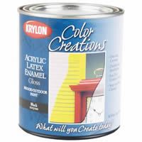Krylon Color Creations&trade; Acrylic Latex Enamel - Gloss Black 1 Qt.