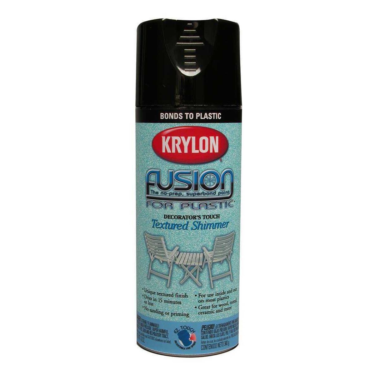 Krylon Fusion for Plastic&reg; Textured Shimmer - Black Textured